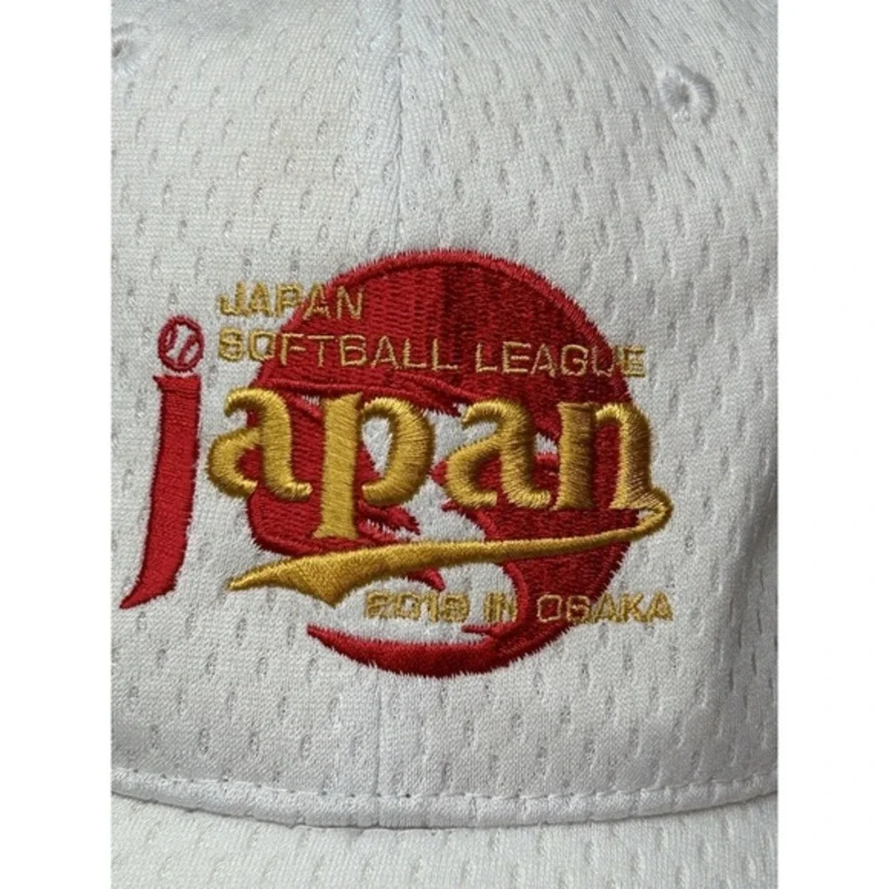 Japan Softball League 2018 Osaka White‎ Mesh Baseball Cap Hat Embroidered Logo